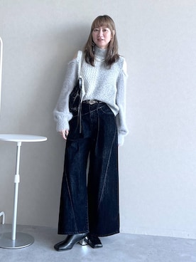 「HARE（ハレ）のアイテム（ベルト）」を使った、inhhhan®さん（レディース・165cm）の秋コーディネート