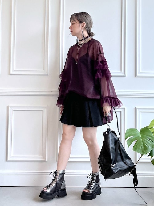 Paloma wool チュールピアス オリーブグリーン チュール リボン Paloma wool チュールピアス オリーブグリーン チュール リボン