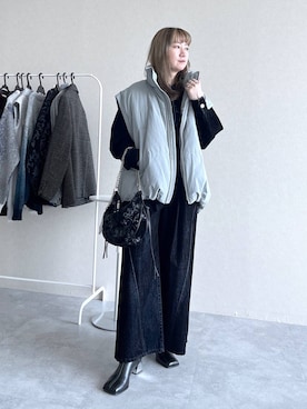 「アイテム（デニムジャケット）」を使った、inhhhan®さん（レディース・165cm・40代）の秋コーディネート