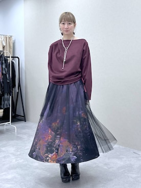 「HARE（ハレ）のアイテム（ピアス（両耳用））」を使った、inhhhan®さん（レディース・165cm）の秋コーディネート