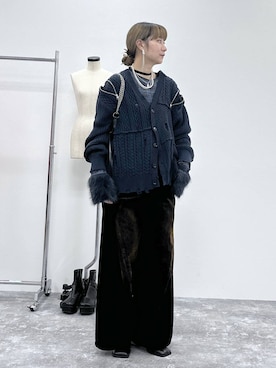 「アイテム（チョーカー）」を使った、inhhhan®さん（レディース・165cm）の冬コーディネート