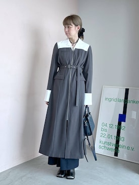 「アイテム（イヤリング）」を使った、inhhhan®さん（レディース・165cm）の秋コーディネート