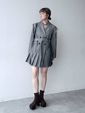「HARE（ハレ）のメタルチョーカーネックレス(HARE)（ネックレス）」を使った、inhhhan®さん（レディース・165cm・40代）の秋コーディネート