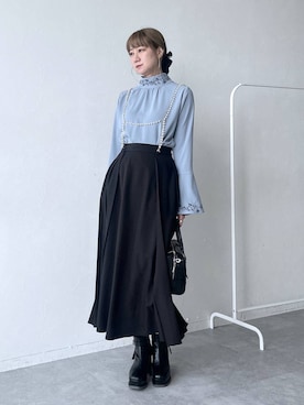 「HARE（ハレ）のアイテム（ピアス（両耳用））」を使った、inhhhan®さん（レディース・165cm）の秋コーディネート