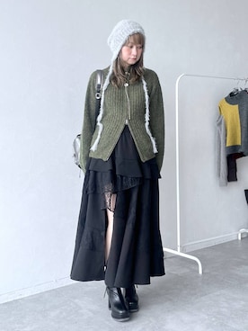 「アイテム（カーディガン/ボレロ）」を使った、inhhhan®さん（レディース・165cm・40代）の秋コーディネート