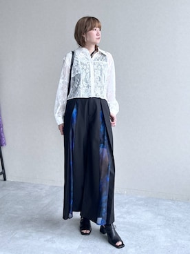 「HARE（ハレ）のヴィンテージフラップショルダーバッグ(HARE)（ショルダーバッグ、ブラック系）」を使った、inhhhan®さん（レディース・165cm）の春コーディネート