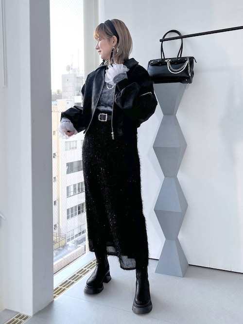 HARE レースドッキングブルゾン 美品 HARE（ハレ）の「レースドッキングブルゾン(HARE)（ブルゾン