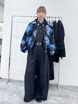 「HARE（ハレ）のビジューパーツシャツ(HARE)（シャツ/ブラウス）」を使った、inhhhan®さん（レディース・165cm）の秋コーディネート