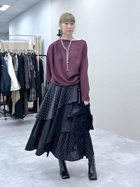 「HARE（ハレ）のアイテム（ピアス（両耳用））」を使った、inhhhan®さん（レディース・165cm）の秋コーディネート