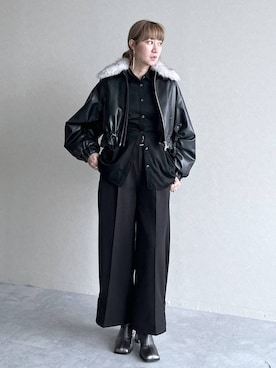 「アイテム（ブルゾン）」を使った、inhhhan®さん（レディース・165cm・40代）の秋コーディネート