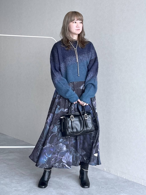 セール】フラワーバックレースアップハイウエストスカート(HARE