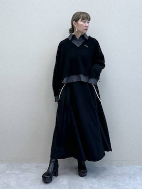 「HARE（ハレ）のアイテム（ピアス（両耳用））」を使った、inhhhan®さん（レディース・165cm）の秋コーディネート