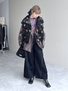 「アイテム（デニムパンツ）」を使った、inhhhan®さん（レディース・165cm・40代）の秋コーディネート