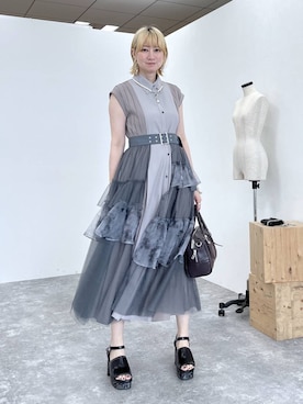 「HARE（ハレ）のアイテム（ブレスレット）」を使った、inhhhan®さん（レディース・165cm）の春コーディネート