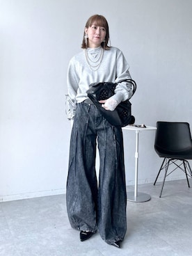 「HARE（ハレ）のアイテム（イヤリング）」を使った、inhhhan®さん（レディース・165cm）の春コーディネート