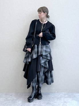 「アイテム（ピアス（両耳用））」を使った、inhhhan®さん（レディース・165cm・40代）の秋コーディネート