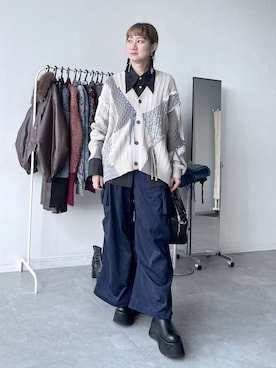 「アイテム（ピアス（両耳用））」を使った、inhhhan®さん（レディース・165cm）の秋コーディネート