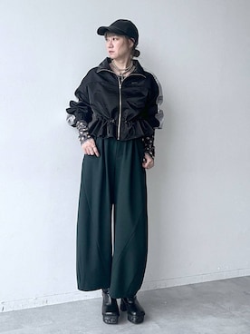 「HARE（ハレ）のアイテム（キャップ）」を使った、inhhhan®さん（レディース・165cm）の秋コーディネート