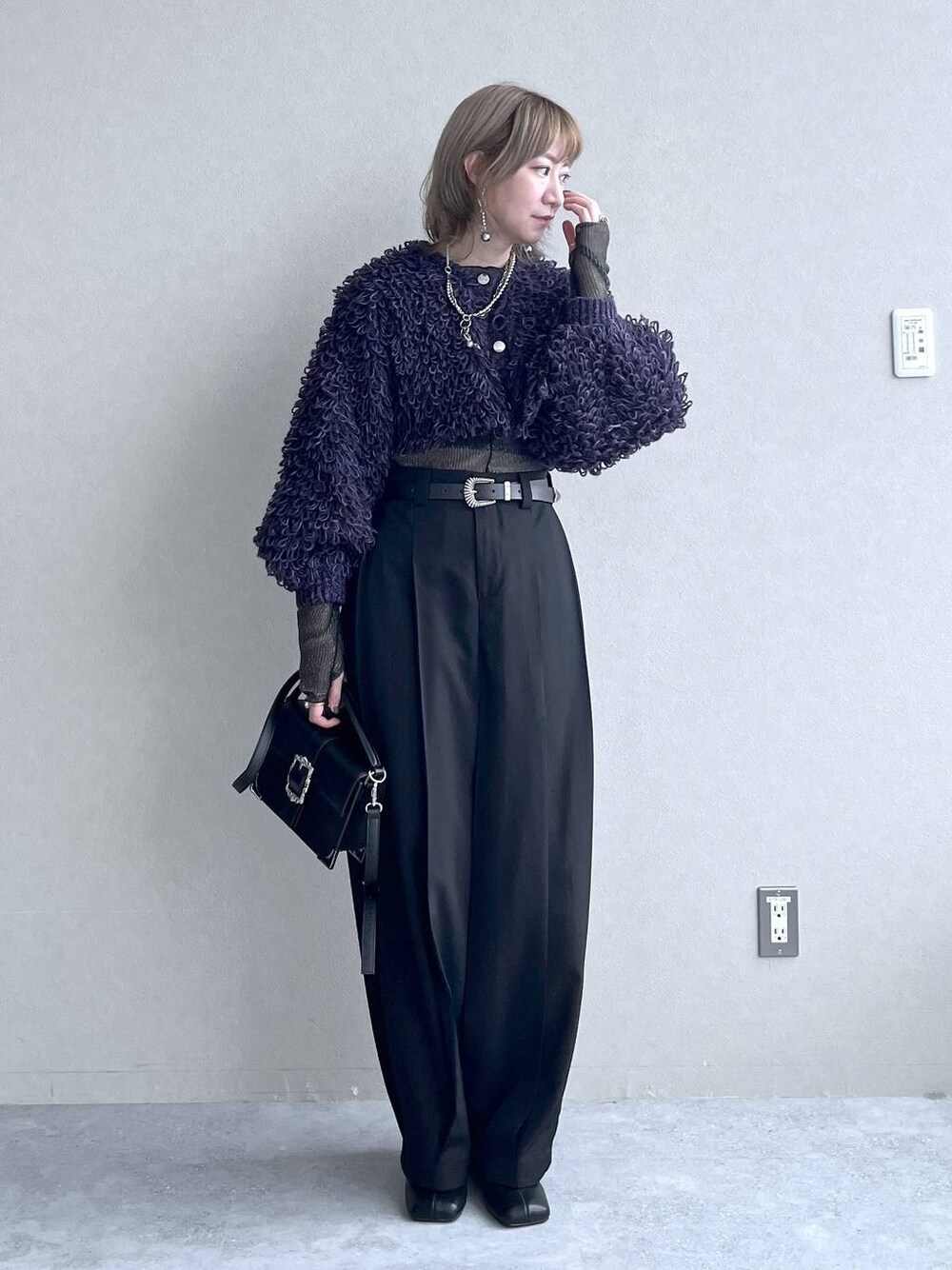 STERNBERG（スタンバーグ）の「ウールギャバワイドプリーツパンツ 
