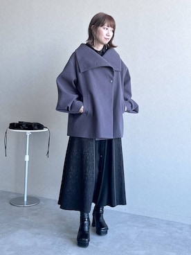 「アイテム（チェスターコート）」を使った、inhhhan®さん（レディース・165cm・40代）の冬コーディネート