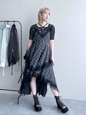 「HARE（ハレ）のアイテム（ワンピース/ドレス）」を使った、inhhhan®さん（レディース・165cm）の夏コーディネート