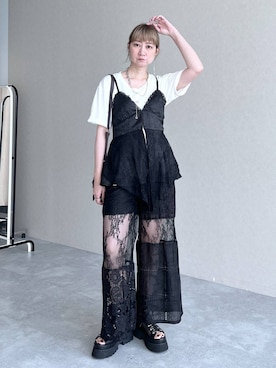 「アイテム（キャミソール）」を使った、inhhhan®さん（レディース・165cm・40代）の夏コーディネート