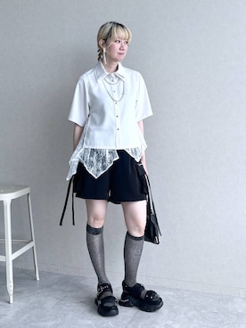 「HARE（ハレ）のアイテム（トップス）」を使った、inhhhan®さん（レディース・165cm）の夏コーディネート