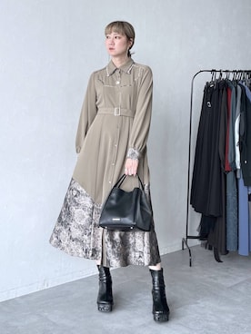 「HARE（ハレ）のアイテム（ピアス（両耳用））」を使った、inhhhan®さん（レディース・165cm）の秋コーディネート