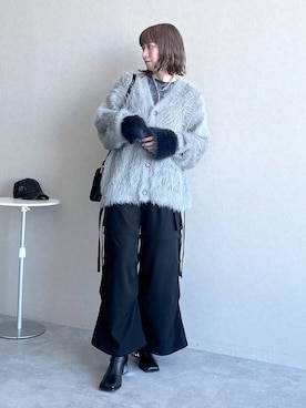 「アイテム（ネックレス）」を使った、inhhhan®さん（レディース・165cm・40代）の冬コーディネート