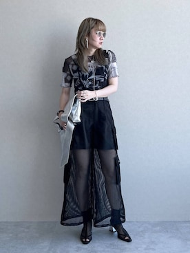「アイテム（イヤリング）」を使った、inhhhan®さん（レディース・165cm・40代）の春コーディネート