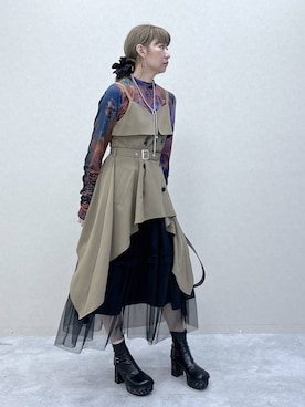 「HARE（ハレ）のヴィンテージボストンバッグ(HARE)（ボストンバッグ）」を使った、inhhhan®さん（レディース・165cm・40代）の秋コーディネート