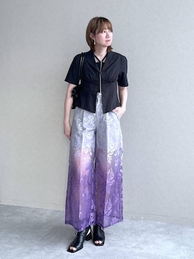 「HARE（ハレ）のマルチロングチェーンネックレス(HARE)（ネックレス、シルバー系）」を使った、inhhhan®さん（レディース・165cm）の春コーディネート
