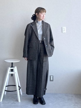 「アイテム（テーラードジャケット）」を使った、inhhhan®さん（レディース・165cm・40代）の冬コーディネート