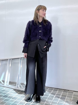 「アイテム（イヤリング）」を使った、inhhhan®さん（レディース・165cm）の秋コーディネート