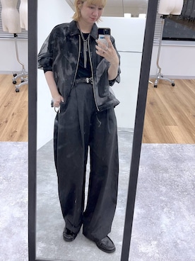 「HARE（ハレ）のアイテム（ブルゾン）」を使った、inhhhan®さん（レディース・165cm）の春コーディネート