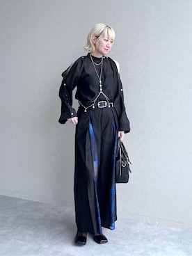 「HARE（ハレ）のヴィンテージボストンバッグ(HARE)（ボストンバッグ、ブラック系）」を使った、inhhhan®さん（レディース・165cm）の夏コーディネート