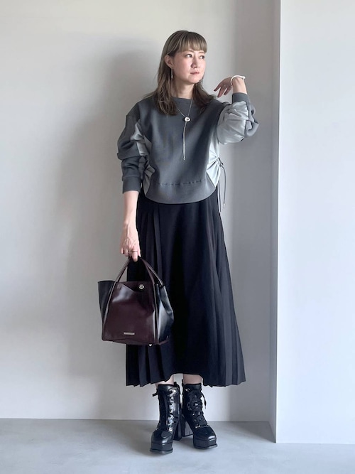 裏起毛 ドッキングニット プルオーバー黒XL セール】イソザイドッキングニットプルオーバー(HARE)（ニット