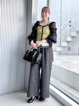 「アイテム（ボストンバッグ）」を使った、inhhhan®さん（レディース・165cm・40代）の夏コーディネート