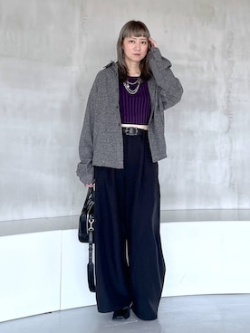 「アイテム（ニット/セーター）」を使った、inhhhan®さん（レディース・165cm・40代）の夏コーディネート