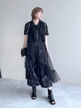 「HARE（ハレ）のマルチロングチェーンネックレス(HARE)（ネックレス、シルバー系）」を使った、inhhhan®さん（レディース・165cm）の春コーディネート