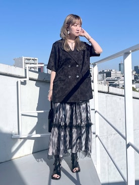 「アイテム（イヤリング）」を使った、inhhhan®さん（レディース・165cm・40代）の春コーディネート