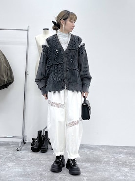 「アイテム（シュシュ）」を使った、inhhhan®さん（レディース・165cm）の冬コーディネート