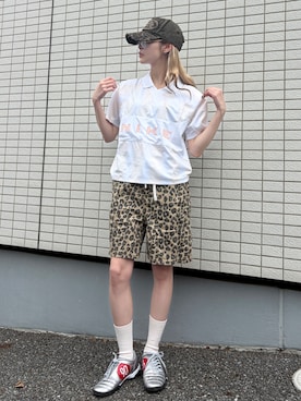 「NIKE（ナイキ）のアイテム（トップス）」を使った、愛都さん（レディース・163cm）の夏コーディネート