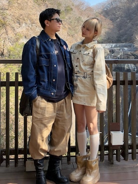 「MASONPRINCE（メイソンプリンス）のアイテム（トップス）」を使った、愛都さん（レディース・163cm）の春コーディネート