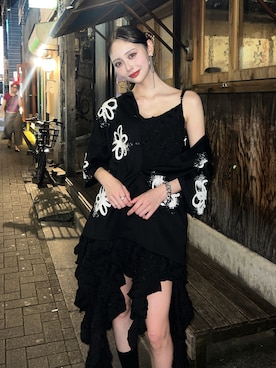 「アイテム（ピアス（両耳用））」を使った、愛都さん（レディース・163cm）の夏コーディネート