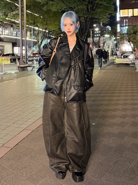 「黒」｜愛都さん（レディース・163cm）の春コーディネート