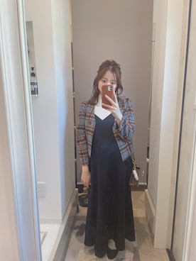 「ABITOKYO（アビトーキョー）のアイテム（ジャケット/アウター）」を使った、moeさん（レディース・153cm）の秋コーディネート