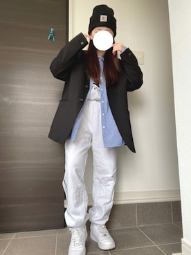 「carhartt」｜「アイテム（スウェットパンツ）」を使った、wakanaさん（レディース・156cm）の秋コーディネート