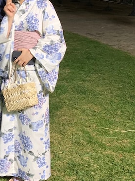 「153cm」｜「アイテム（浴衣）」を使った、nanaさん（レディース・153cm）の秋コーディネート