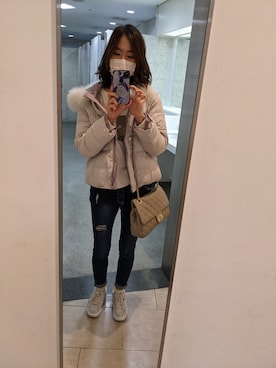「MISCH MASCH（ミッシュマッシュ）のアイテム（ジャケット/アウター）」を使った、柚子林檎さん（レディース・158cm）の春コーディネート
